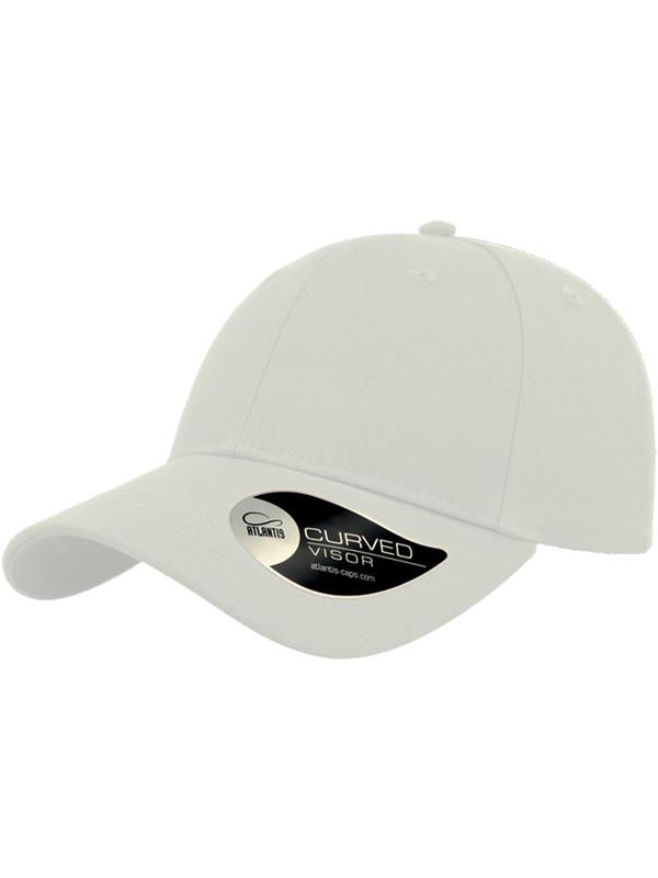 Atlantis Hit Twill Curved Visor 6 Panel Sustainable Structured Cap Adult