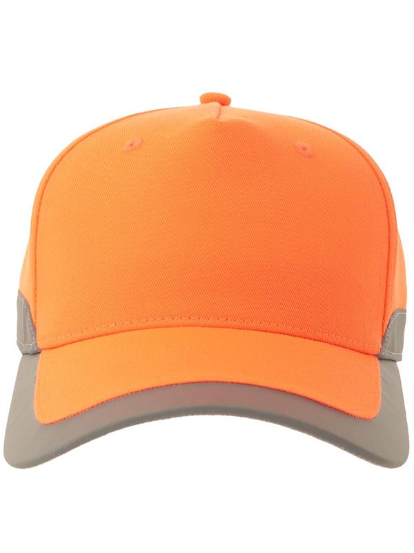Atlantis Helpy S 5 Panel Structured High Profile Curved Visor Reflective Recycled Cap Adult