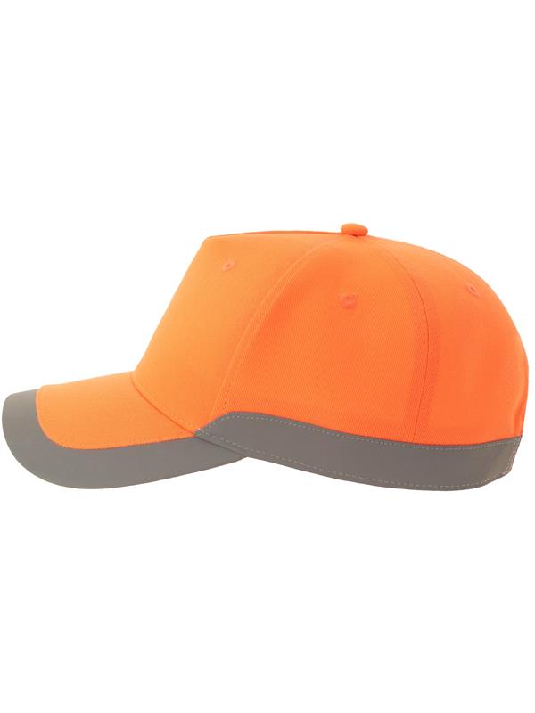 Atlantis Helpy S 5 Panel Structured High Profile Curved Visor Reflective Recycled Cap Adult