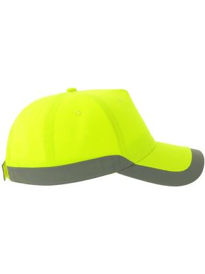 Atlantis Helpy S 5 Panel Structured High Profile Curved Visor Reflective Recycled Cap Adult - Image 24