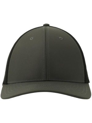 Atlantis Nila 6 Panel Structured Low Profile Mid Visor Stretch Fully Closed Recycled Trucker Cap Adult - Image 24