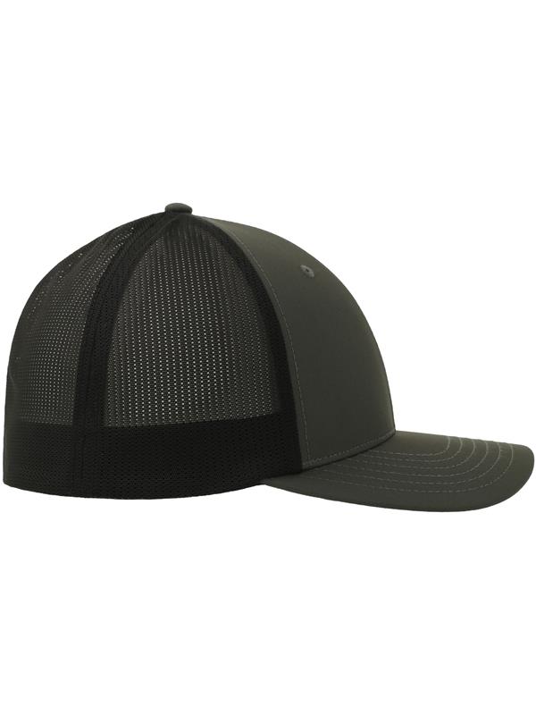 Atlantis Nila 6 Panel Structured Low Profile Mid Visor Stretch Fully Closed Recycled Trucker Cap Adult