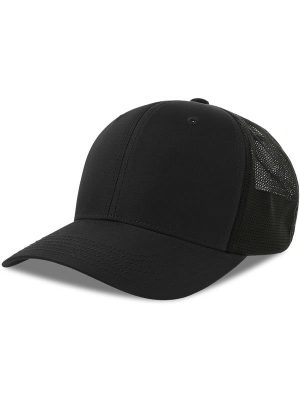 Atlantis Nila 6 Panel Structured Low Profile Mid Visor Stretch Fully Closed Recycled Trucker Cap Adult - Image 18