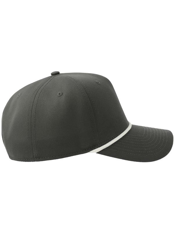 Atlantis Paka 5 Panel Structured High Profile Mid Visor With Rope Recycled Cap Adult