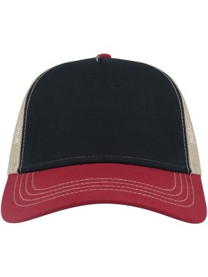 Atlantis Rapper Canvas S Recycled 5 Panel Trucker Adult - Image 59
