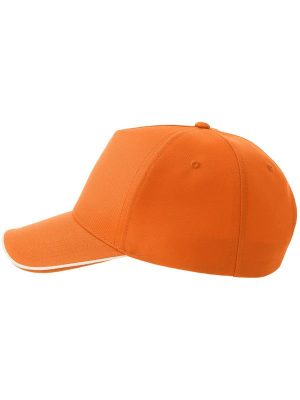 Atlantis Recy Five Piping 5 Panel Structured Mid Profile Curved Visor Recycled Cap Adult - Image 105