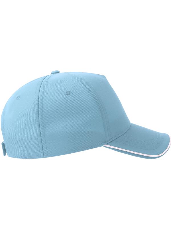 Atlantis Recy Five Piping 5 Panel Structured Mid Profile Curved Visor Recycled Cap Adult