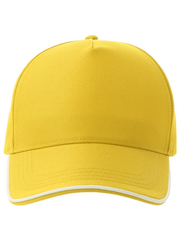 Atlantis Recy Five Piping 5 Panel Structured Mid Profile Curved Visor Recycled Cap Adult