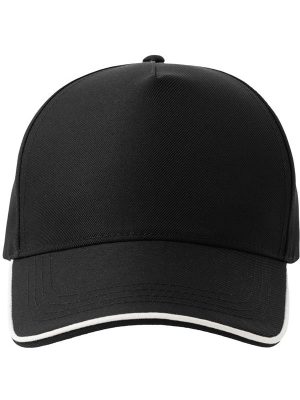 Atlantis Recy Five Piping 5 Panel Structured Mid Profile Curved Visor Recycled Cap Adult - Image 68