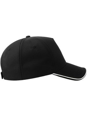 Atlantis Recy Five Piping 5 Panel Structured Mid Profile Curved Visor Recycled Cap Adult - Image 71
