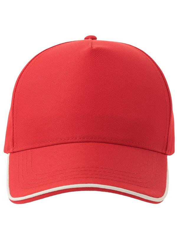 Atlantis Recy Five Piping 5 Panel Structured Mid Profile Curved Visor Recycled Cap Adult