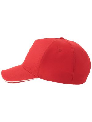 Atlantis Recy Five Piping 5 Panel Structured Mid Profile Curved Visor Recycled Cap Adult - Image 115