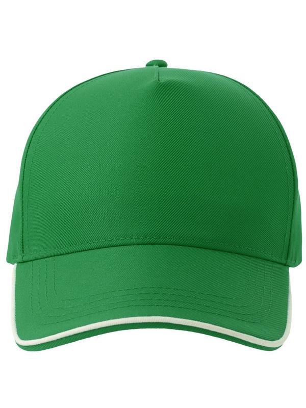 Atlantis Recy Five Piping 5 Panel Structured Mid Profile Curved Visor Recycled Cap Adult