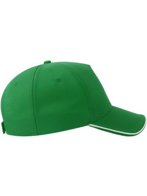Atlantis Recy Five Piping 5 Panel Structured Mid Profile Curved Visor Recycled Cap Adult - Image 81