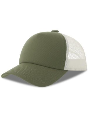 Atlantis Record S 5 Panel Structured High Profile Mid Visor Recycled Trucker Cap Adult - Image 64