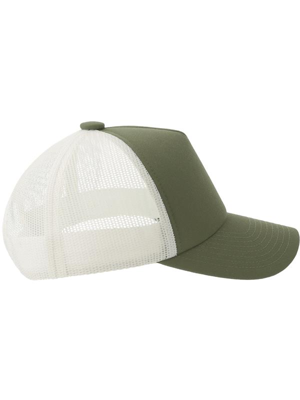 Atlantis Record S 5 Panel Structured High Profile Mid Visor Recycled Trucker Cap Adult