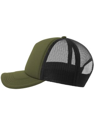 Atlantis Rapper S 5 Panel Structured Foam Mid Profile Curved Visor Recycled Trucker Cap Adult - Image 121