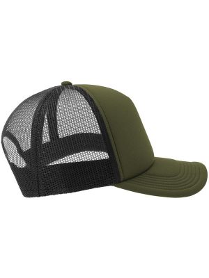 Atlantis Rapper S 5 Panel Structured Foam Mid Profile Curved Visor Recycled Trucker Cap Adult - Image 122