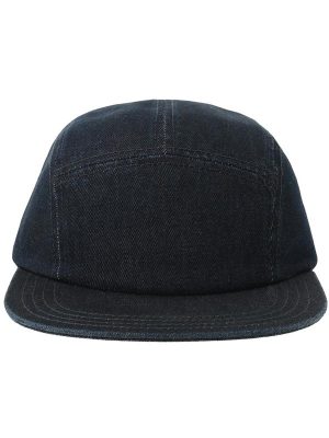 Atlantis Ruby 5 Panel Unstructured Low Profile Flat Visor Denim Recycled Camper Cap Adult - Image 19