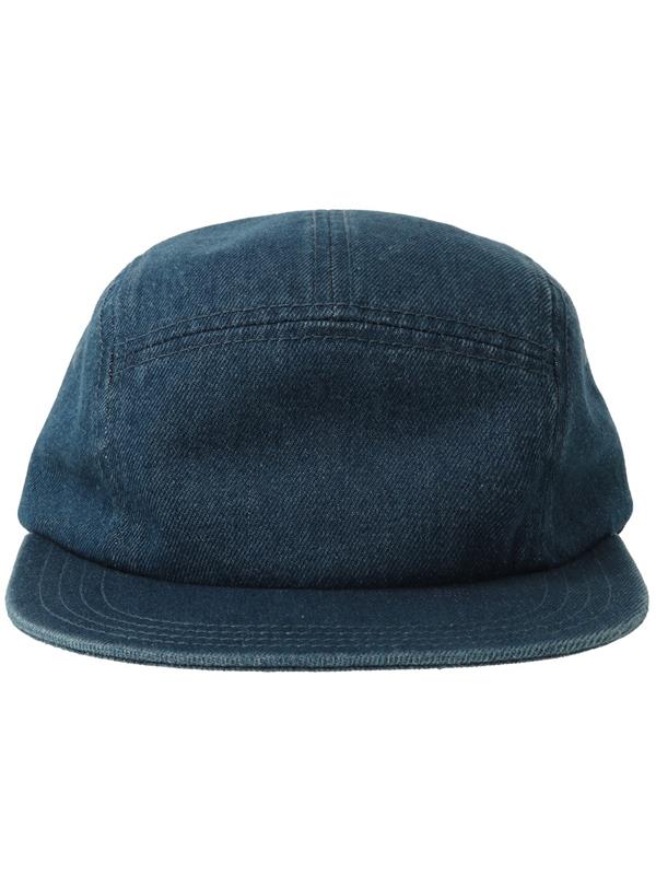 Atlantis Ruby 5 Panel Unstructured Low Profile Flat Visor Denim Recycled Camper Cap Adult