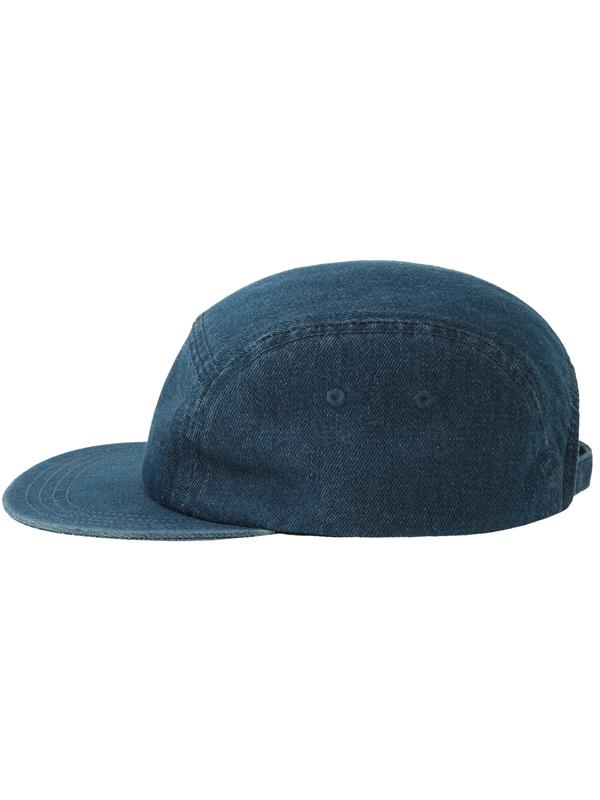 Atlantis Ruby 5 Panel Unstructured Low Profile Flat Visor Denim Recycled Camper Cap Adult
