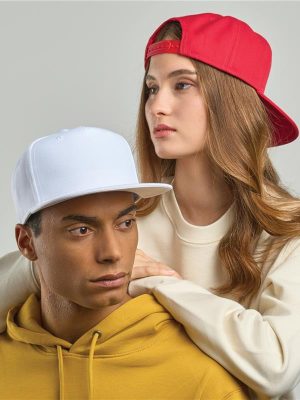 Atlantis Snapback Flat Visor 5 Panel Sustainable Cap Adult - Image 33