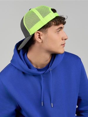 Atlantis Sonic S 6 Panel Structured Mid Profile Mid Visor Contrast Organic Trucker Cap Adult - Image 78