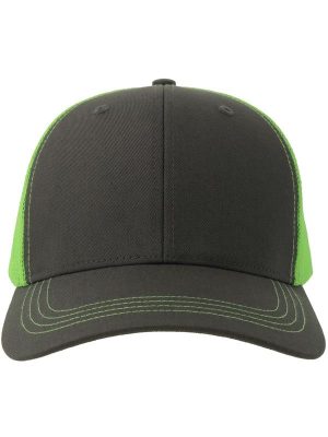 Atlantis Sonic S 6 Panel Structured Mid Profile Mid Visor Contrast Organic Trucker Cap Adult - Image 105