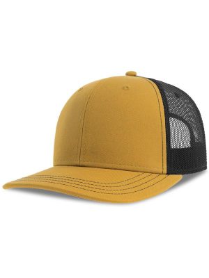 Atlantis Sonic S 6 Panel Structured Mid Profile Mid Visor Contrast Organic Trucker Cap Adult - Image 125