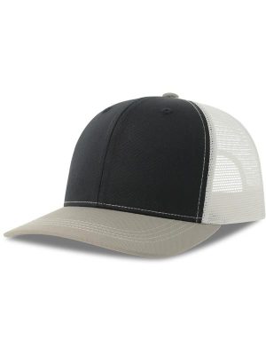 Atlantis Sonic S 6 Panel Structured Mid Profile Mid Visor Contrast Organic Trucker Cap Adult - Image 135