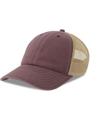 Atlantis Teon 6 Panel Unstructured Low Profile Mid Visor Pigment Dyed Recycled Trucker Cap Adult - Image 8