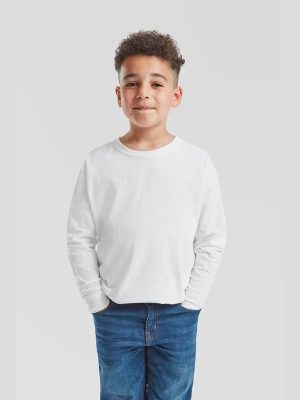 Fruit Of The Loom Valueweight Open End 165 Regular Fit LS Tee Kids - Image 41