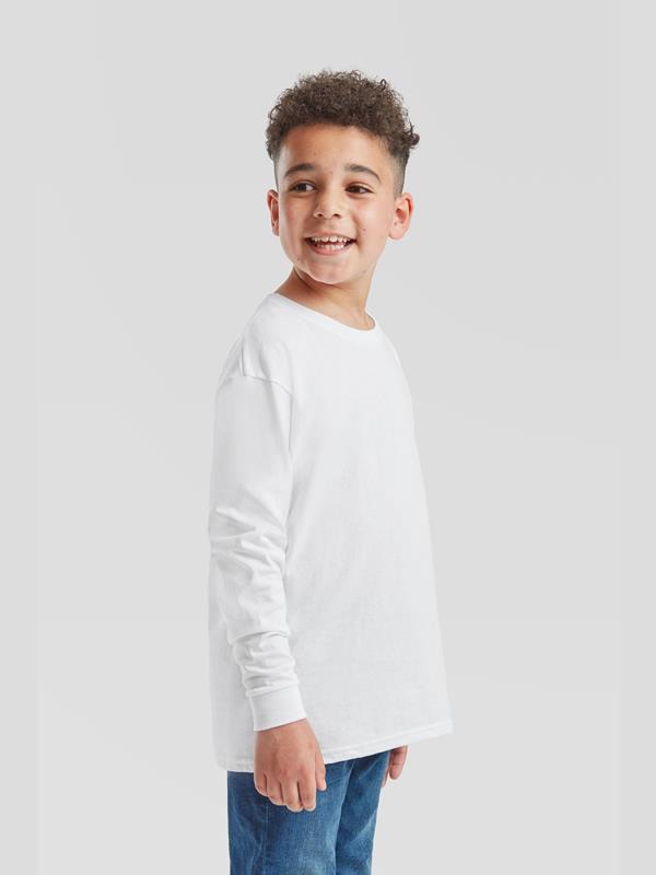 Fruit Of The Loom Valueweight Open End 165 Regular Fit LS Tee Kids