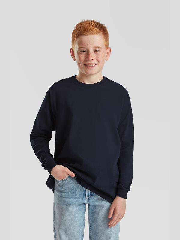 Fruit Of The Loom Valueweight Open End 165 Regular Fit LS Tee Kids