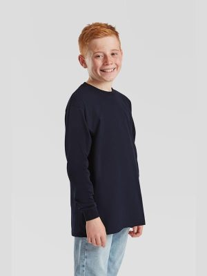 Fruit Of The Loom Valueweight Open End 165 Regular Fit LS Tee Kids - Image 7