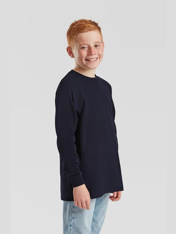 Fruit Of The Loom Valueweight Open End 165 Regular Fit LS Tee Kids