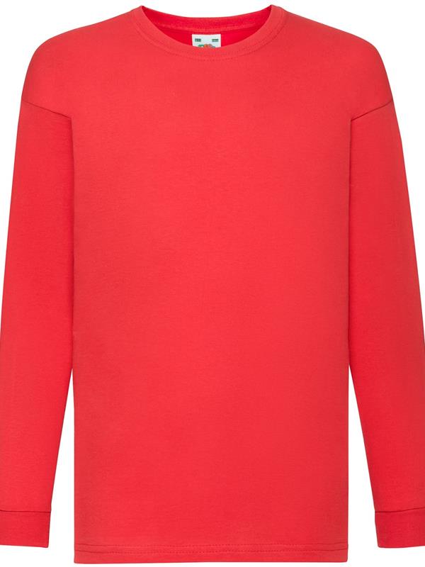 Fruit Of The Loom Valueweight Open End 165 Regular Fit LS Tee Kids