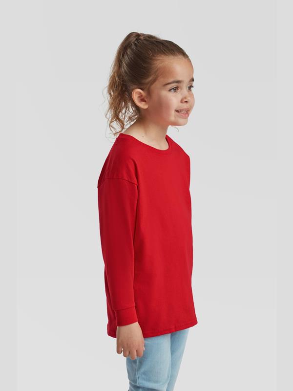 Fruit Of The Loom Valueweight Open End 165 Regular Fit LS Tee Kids