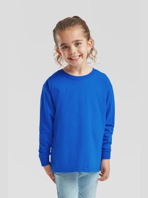 Fruit Of The Loom Valueweight Open End 165 Regular Fit LS Tee Kids - Image 35