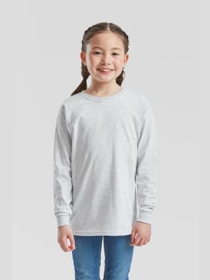 Fruit Of The Loom Valueweight Open End 165 Regular Fit LS Tee Kids - Image 23