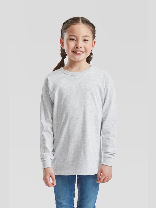 Fruit Of The Loom Valueweight Open End 165 Regular Fit LS Tee Kids