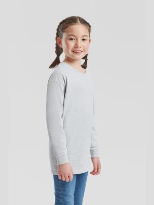 Fruit Of The Loom Valueweight Open End 165 Regular Fit LS Tee Kids - Image 25