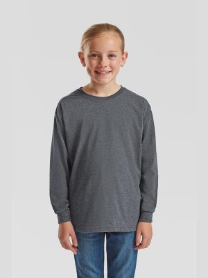 Fruit Of The Loom Valueweight Open End 165 Regular Fit LS Tee Kids - Image 17
