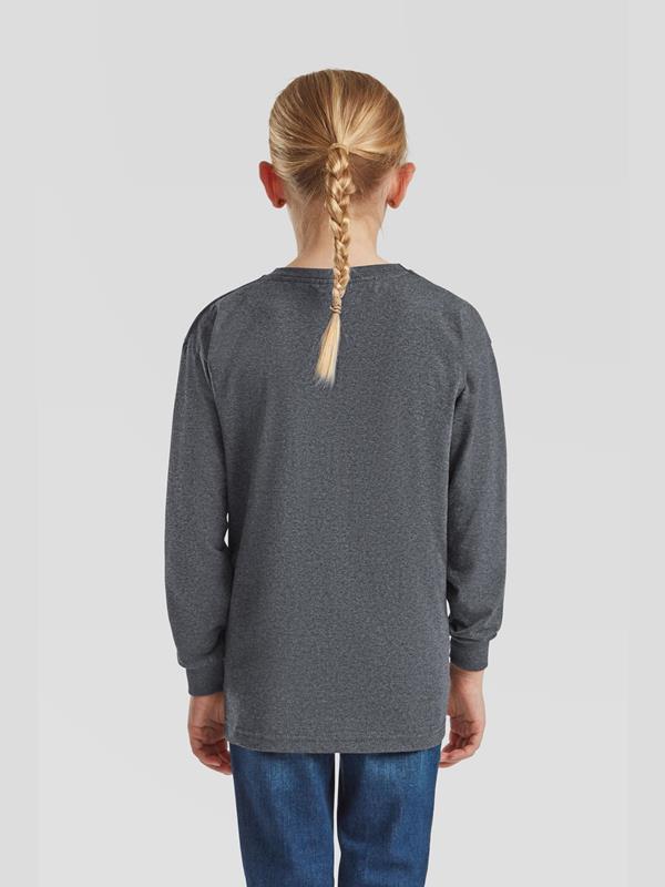Fruit Of The Loom Valueweight Open End 165 Regular Fit LS Tee Kids