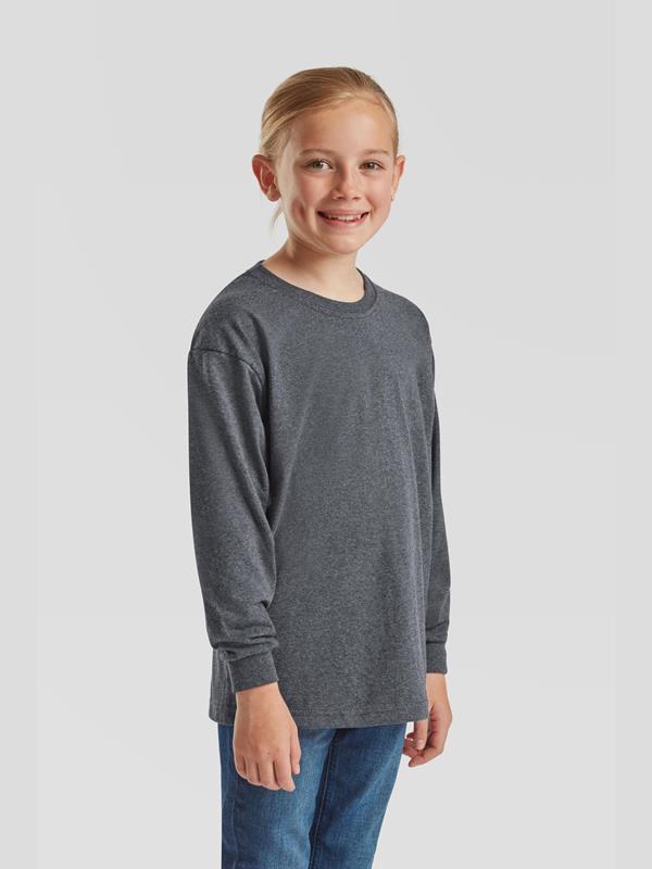 Fruit Of The Loom Valueweight Open End 165 Regular Fit LS Tee Kids