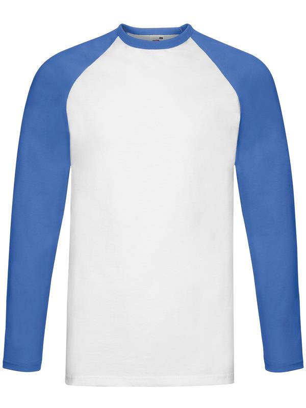 Fruit Of The Loom Valueweight Open End 165 Regular Fit LS Baseball Tee Adult