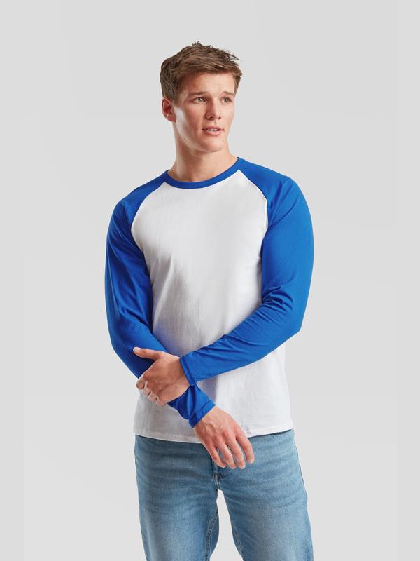 Fruit Of The Loom Valueweight Open End 165 Regular Fit LS Baseball Tee Adult
