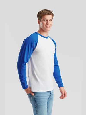 Fruit Of The Loom Valueweight Open End 165 Regular Fit LS Baseball Tee Adult - Image 25