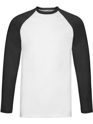 Fruit Of The Loom Valueweight Open End 165 Regular Fit LS Baseball Tee Adult - Image 2