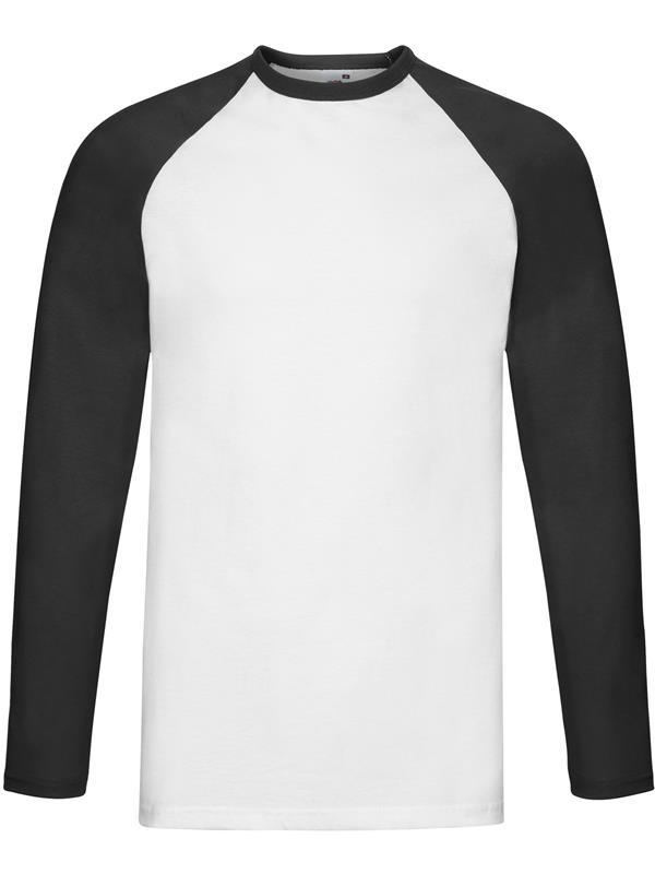 Fruit Of The Loom Valueweight Open End 165 Regular Fit LS Baseball Tee Adult